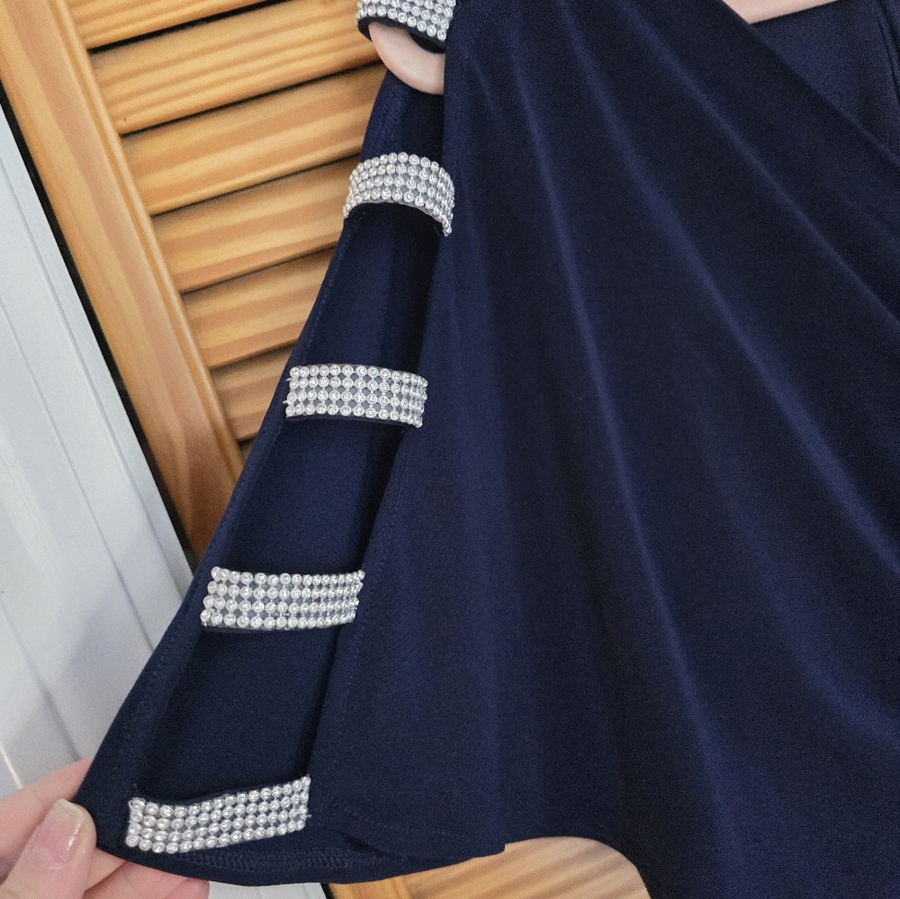 Navy evening dress - Picture 2 of 4